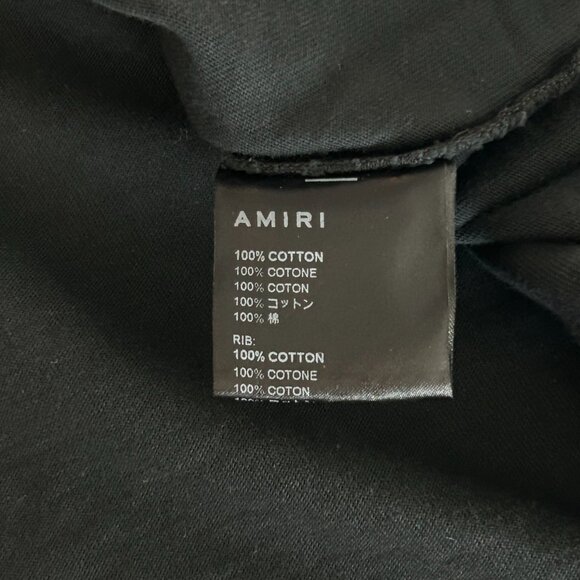Amiri Black & White Fliligree Logo T-shirt - Picture 4 of 4
